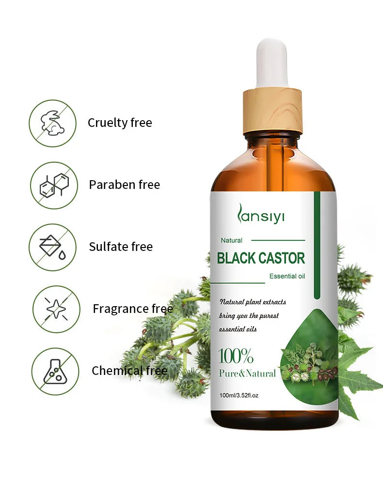 Pure Organic Castor Oil – Boost Hair Growth, Enhance Lashes & Brows, and Perfect for Aromatherapy & Massage